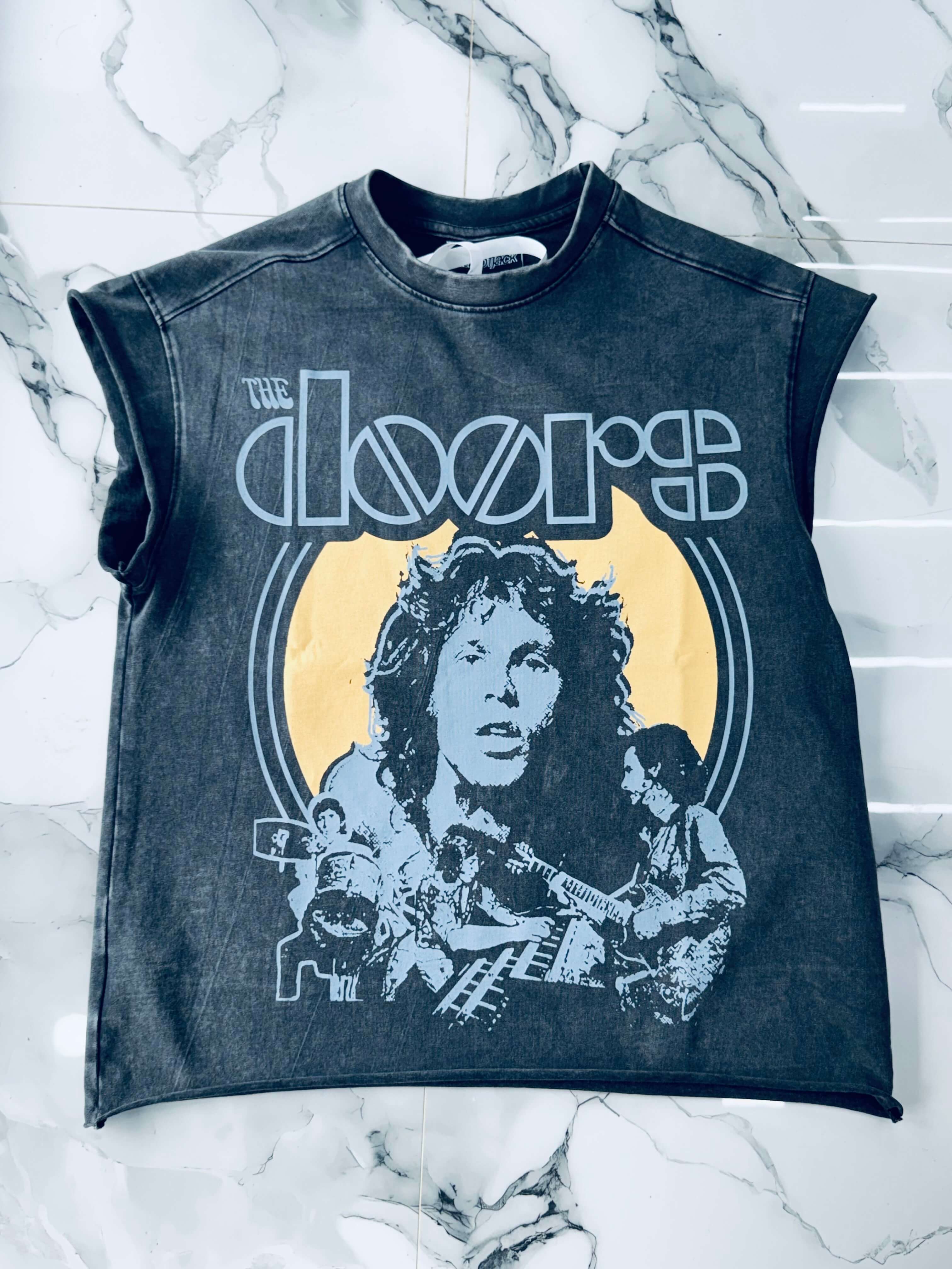 The Doors Vintage Washed Oversized Sleeveless Graphic Tee