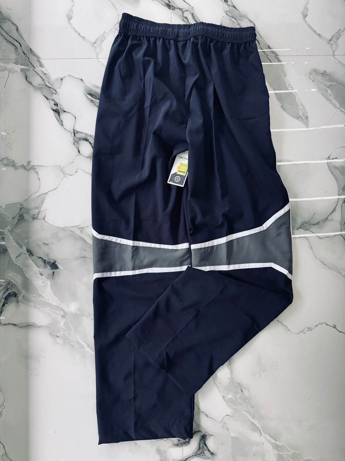 Premium Navy Blue Athletic Track Pants for Men – Lightweight Casual Sports Joggers