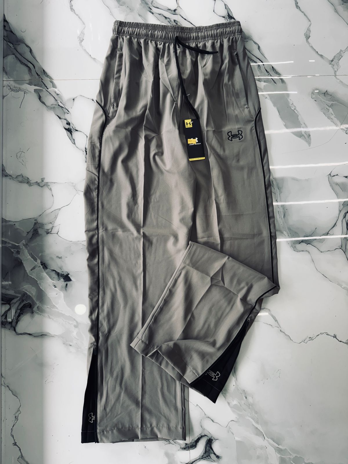 Premium Grey Performance Track Pants for Men – Slim Fit Sports & Training Joggers